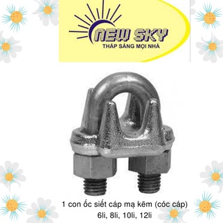 1 con ốc xiết dây cáp (cóc cáp) mạ kẽm 6li, 8li, 10li, 12li