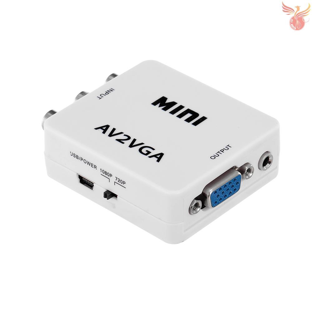 Bộ Chuyển Đổi Av Sang Vga 1080p Hd Mini Vga