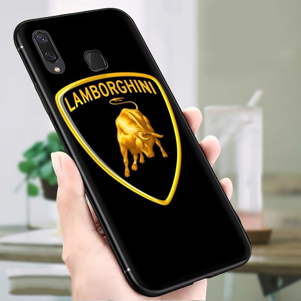 Ốp Điện Thoại Tpu Mềm Chống Rơi In Logo Lamborghini Cho Samsung A9 2018 A10 A10S A11 A20 A30