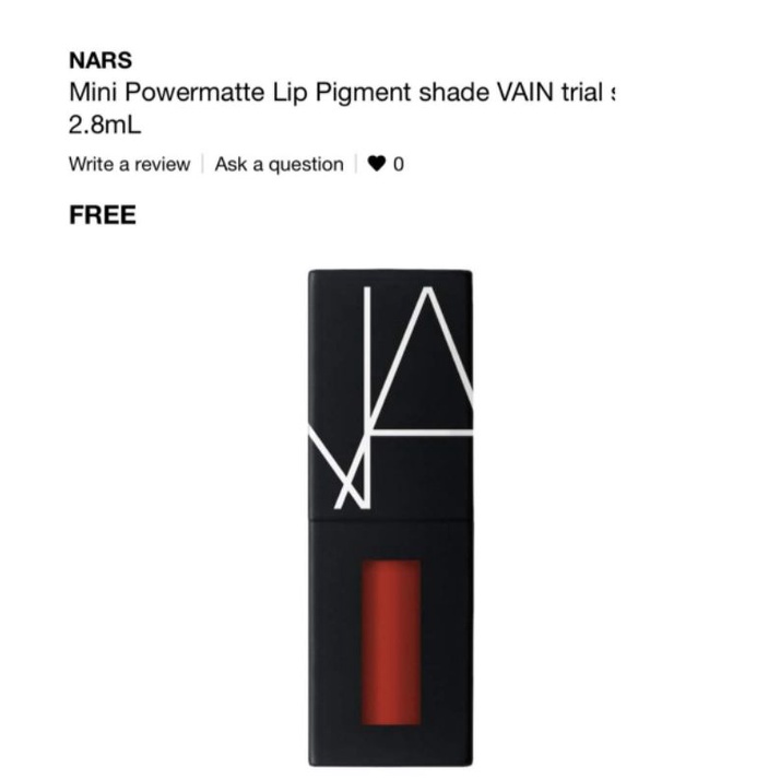 [ Minisize 2ML/ Bill Sepho.ra ] Son Kem NARS Powermatte Lip Pigment