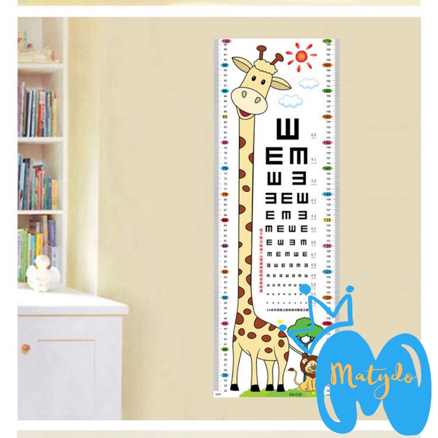 Thước đo chiều cao dán tường MATYDO cho bé nhiều hình dễ thương bền đẹp