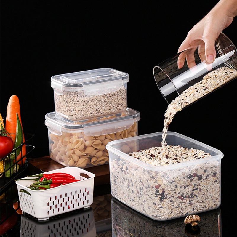 Hộp Đựng Thực Phẩm Hai Tầng Bằng Nhựa Tiện Lợi Cho Tủ Lạnh