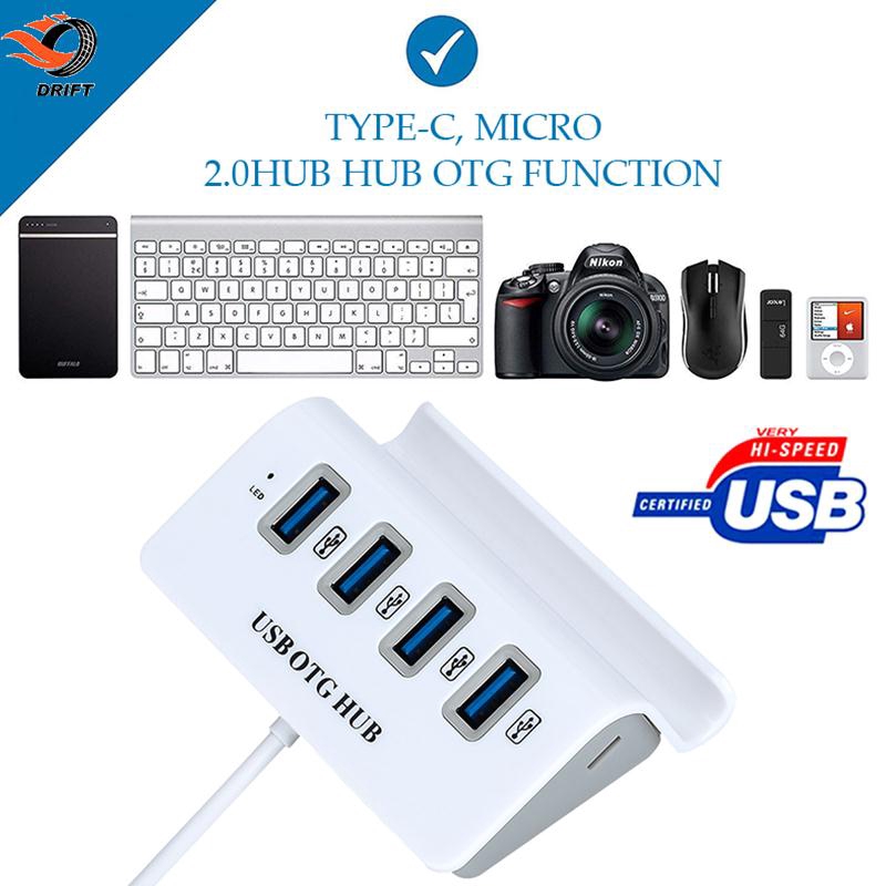 (SIÊU GIẢM GIÁ) DR New IPad Pro USB Adapter Hub USB 2.0 Micro/Type-C OTG Connectors PC Durable