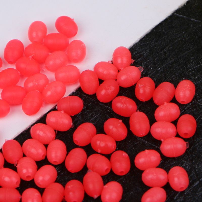 Bộ 100 Phao Nổi Câu Cá Dạ Quang Cứng Hình Oval