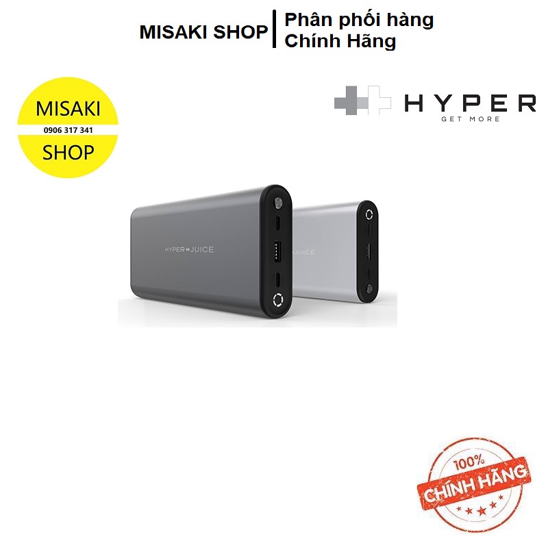 ⚡️Hàng Xịn⚡️SẠC DỰ PHÒNG HYPERJUICE 27000 MAH 130W USB-C_HJ 307📞Misaki Shop