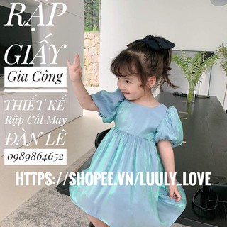 Rập giấyTT930 Rập giấy cắt may sét thu đông cho bé gái