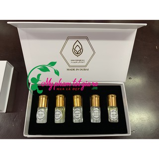 Set nước hoa mini Dubai 5 mùi 20ml hàng mới mẫu mới
