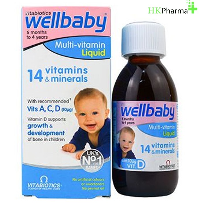 Vitamin Tổng Hợp Well Baby 14 Vitamins & Khoáng Chất (Trẻ từ 6 tháng - 4 tuổi)