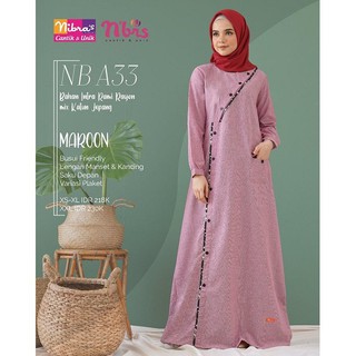 Tấm Bảng Hiệu Nibras Gamis Nb A33 Intra Rami Chất Lượng Cao Phong Cách Hồi Giáo Hiện Đại