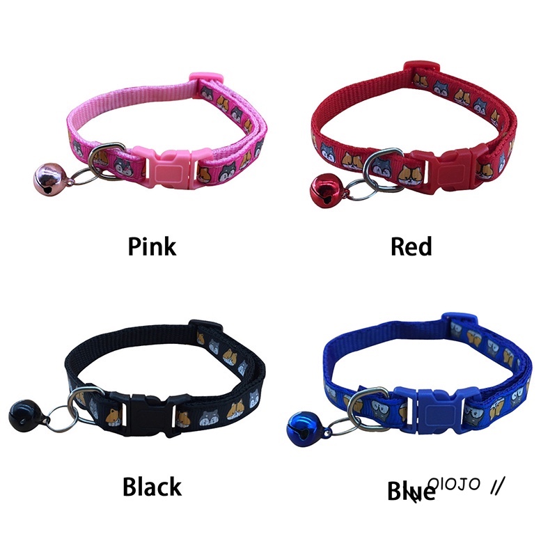 Vòng cổ họa tiết hoạt hình bằng polyester nhẹ có thể điều chỉnh cho thú cưng