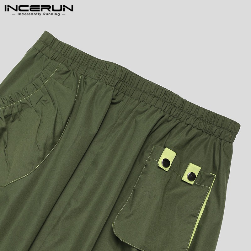 Quần Harem INCERUN Dáng Rộng Lưng Thun Ôm Cho Nam