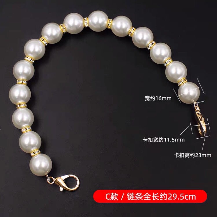 Dây đeo túi xách đính hạt ngọc trai giả thời trang cao cấp cho nữ