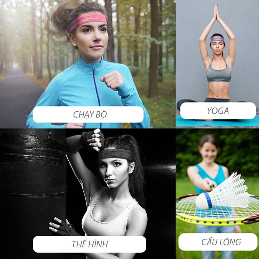 Băng đô trán chắn mồ hôi tập yoga, tập gym, chạy bộ, tập thể thao