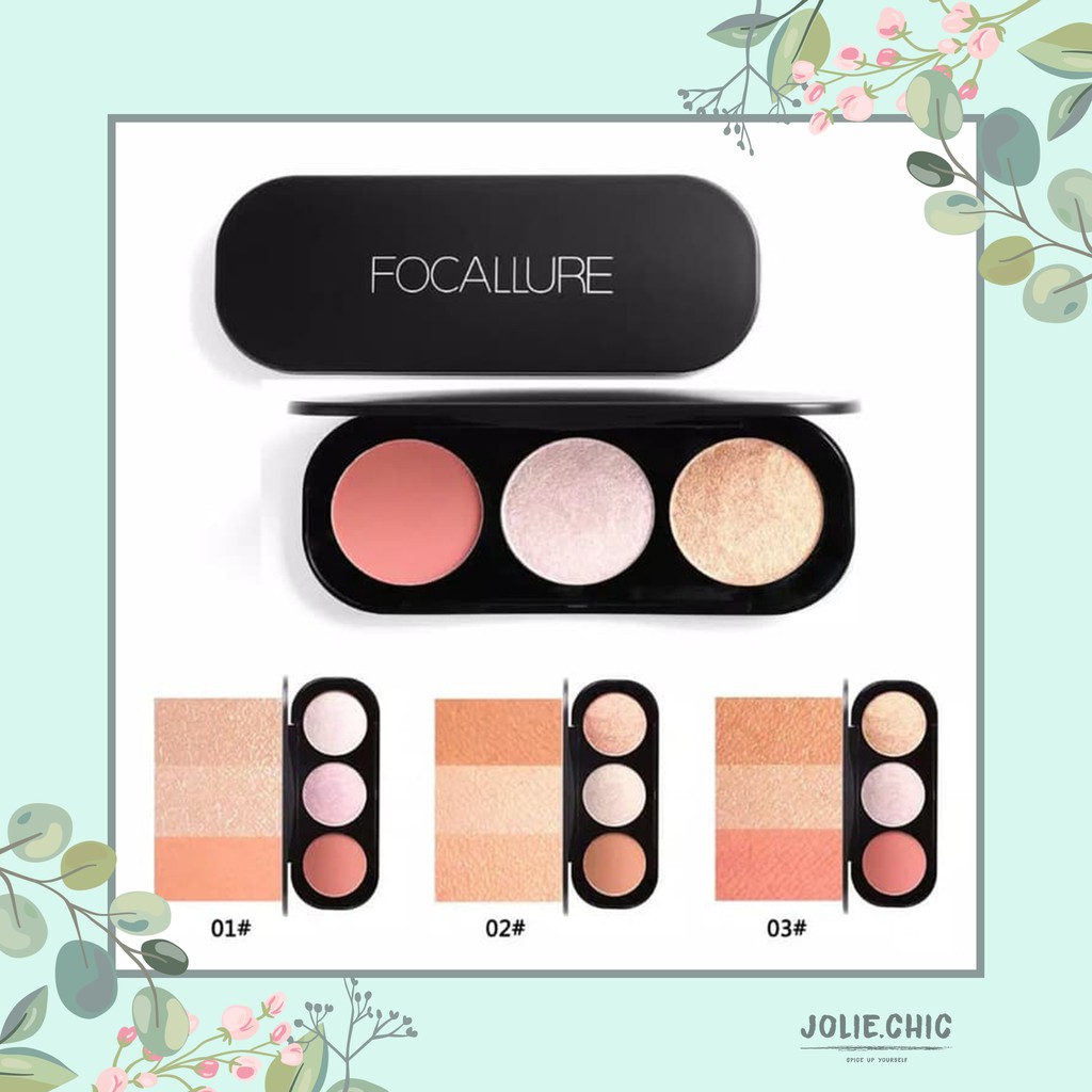 (hàng Mới Về) Bảng Phấn Má Hồng Và Bắt Sáng Focallure