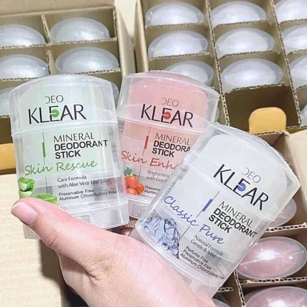 Lăn Nách Đá Khoáng Deo KLEAR 70gr Thái Lan Ngăn Mùi Làm Trắng.