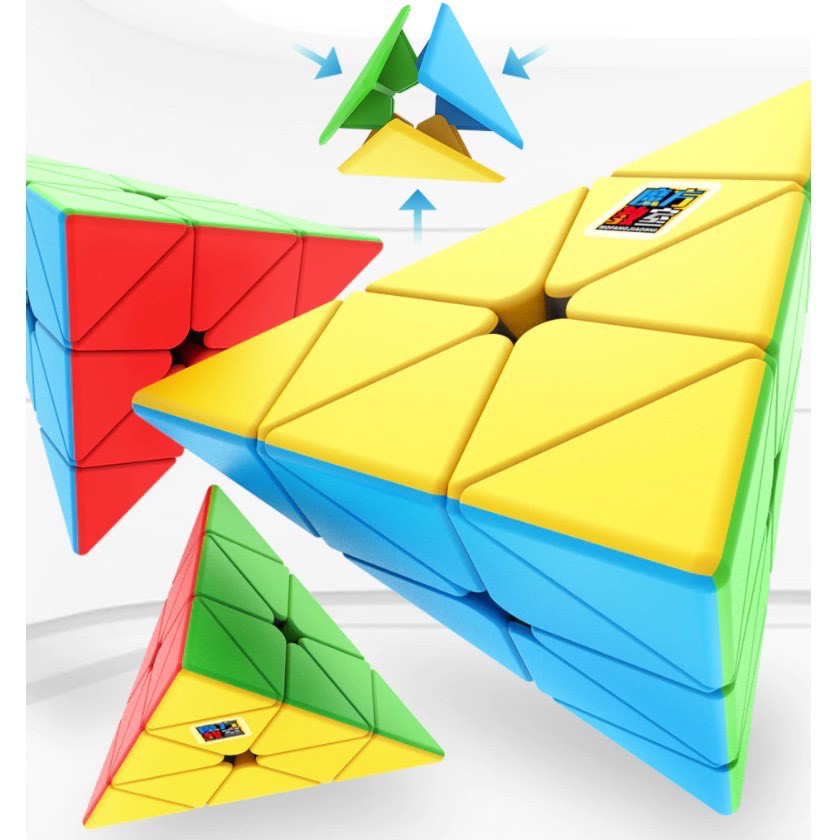 Đồ Chơi Trí Tuệ Kich Thích Não Bộ Rubik Tam Giác Pyraminx Stickerless MoYu MeiLong MFJS