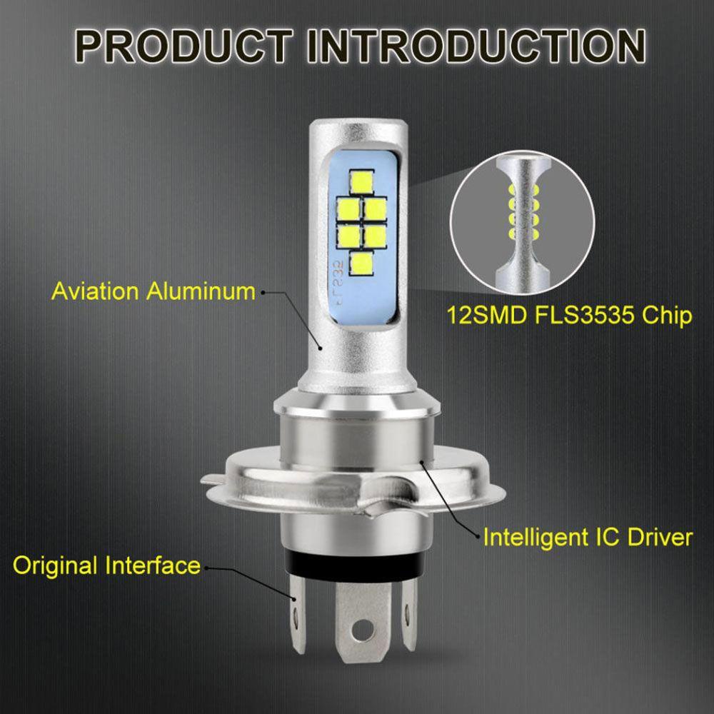 1 Đèn Pha Siêu Sáng Chống Thấm Nước Công Suất Cao Hai Mặt Cho Xe Mô Tô NICKOLAS