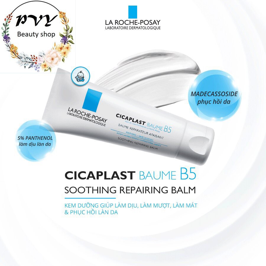 Kem Dưỡng Làm Dịu Mát, Phục Hồi Da La Roche-Posay Cicaplast B5 (40ml) #Pvy Beauty