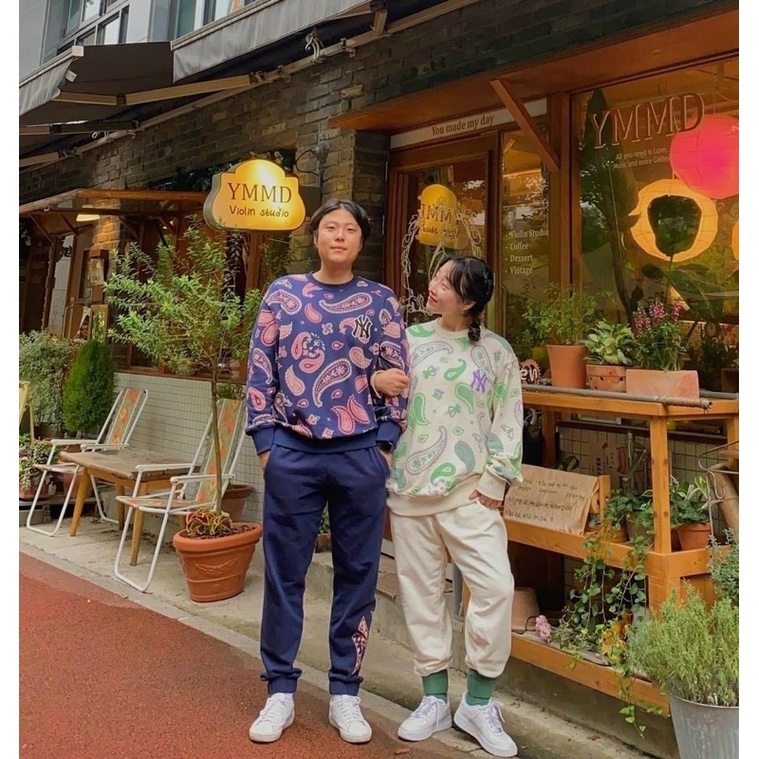Áo Sweater MLB Hoạ tiết Paisley 2022 Full tag Mác cho Nam và Nữ
