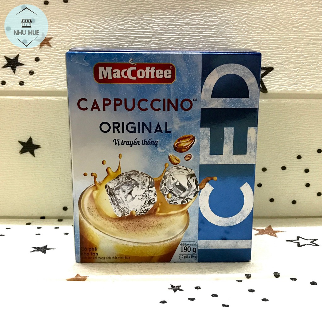 Cà phê MacCoffee Cappuccino Original (10 gói x 19 g)