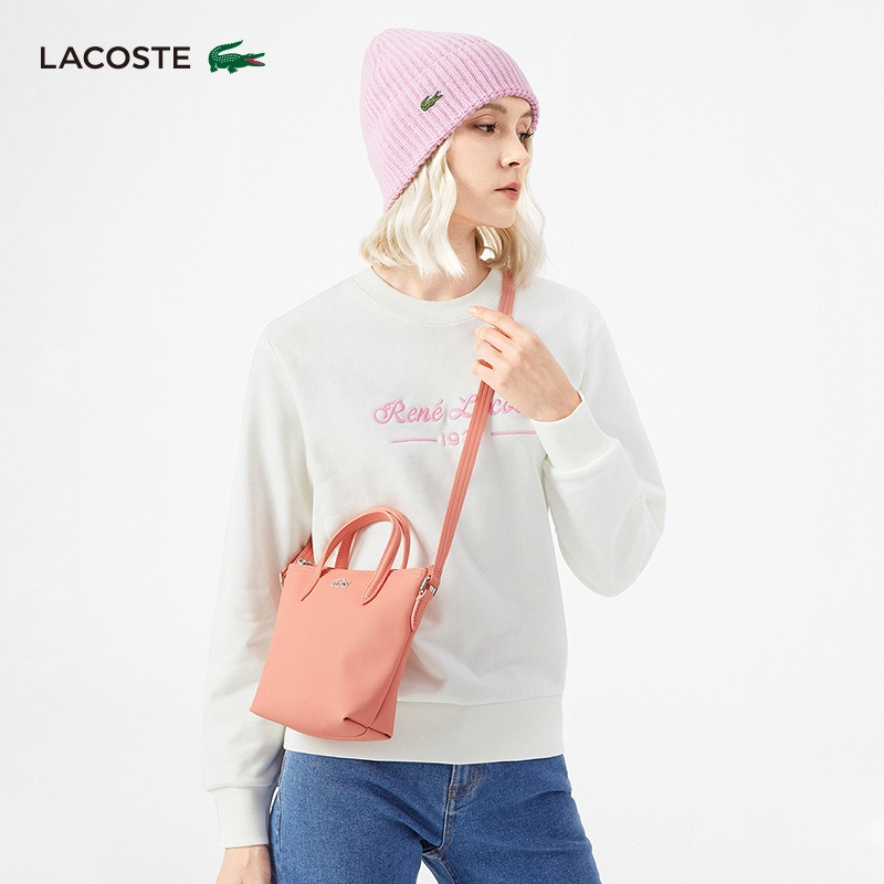 Áo Nỉ Thể Thao Lacoste Cổ Tròn Thiết Kế Giản Dị Dành Cho Nữ