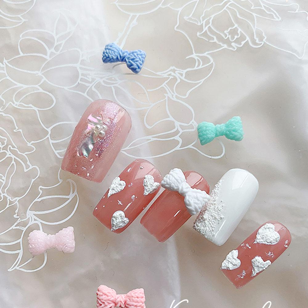 Phụ Kiện Trang Trí Móng Tay Hình Nơ Xinh Xắn DIY