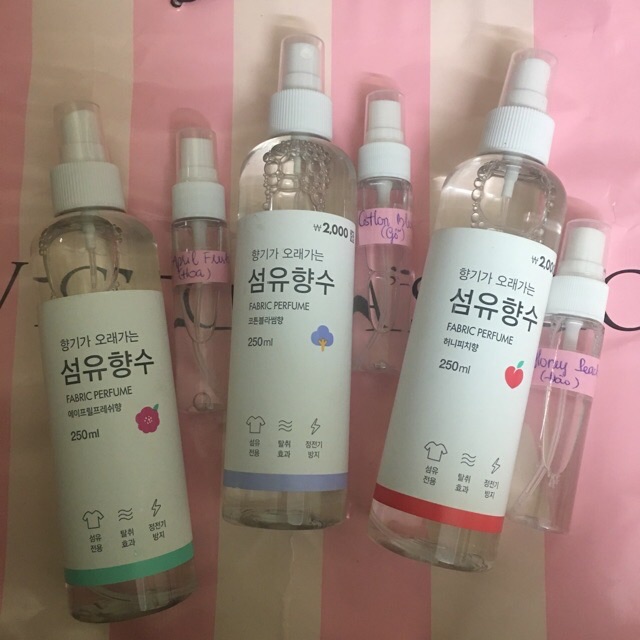 Xịt thơm quần áo Hàn quốc Fabric Perfume 250ml ( sẵn - có bill) | BigBuy360 - bigbuy360.vn