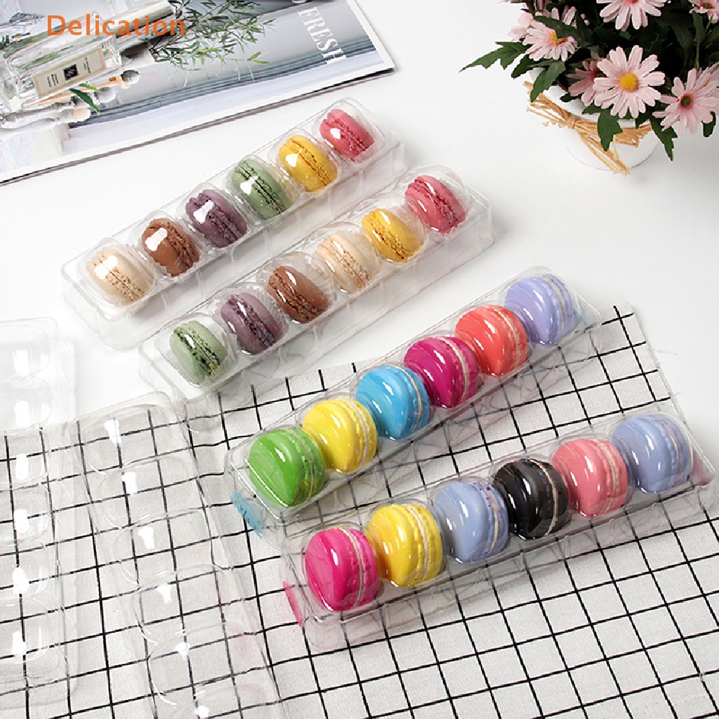 Hộp đựng bánh quy/ macaron/tráng miệng ELEBUY 5 ngăn tiện lợi cho nhà ở/ cửa hàng