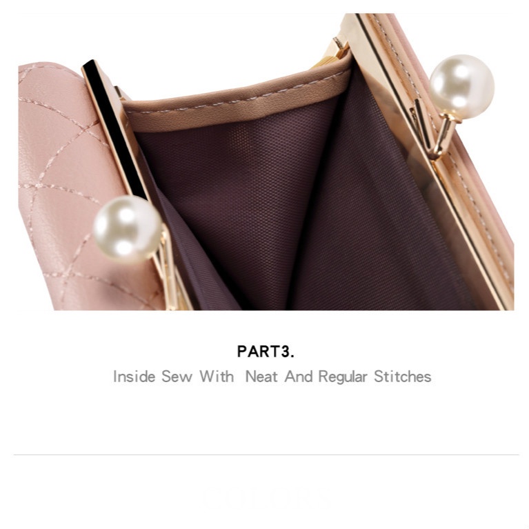 wallet women purse for women Fashion pearl leather bag coach wallet