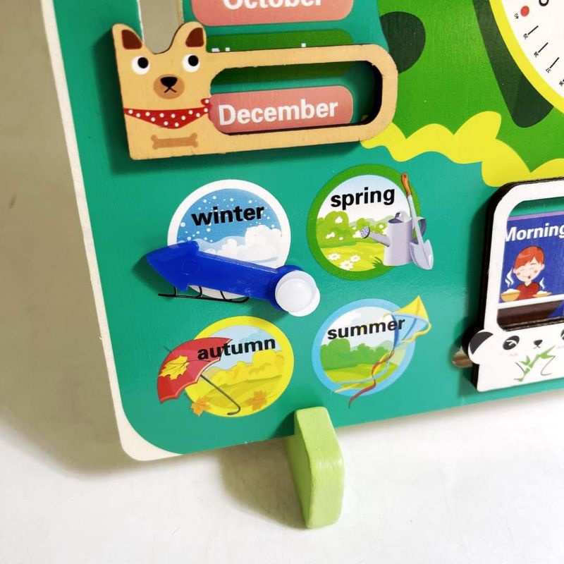 Đồ chơi đồng hồ gỗ đa năng hình con ếch