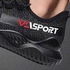 Giày thể thao sneaker nam HUTA GS061 màu xám, vải thoáng khí, đế cao su đi êm