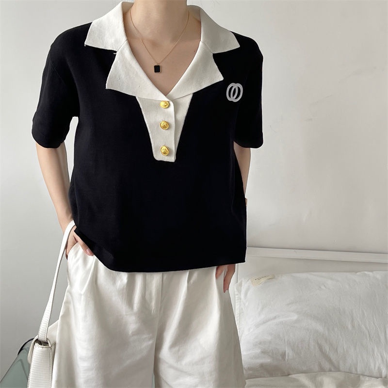 Áo Len Tay Ngắn Phong Cách Hàn Quốc Thời Trang Mùa Hè Mới Cho Nữ