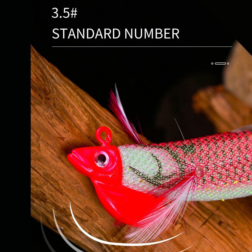 MUVAKO Móc Mực  3.5#Mồi Tôm Giả Câu Cá Phát Sáng Trong Đêm Năm 2021