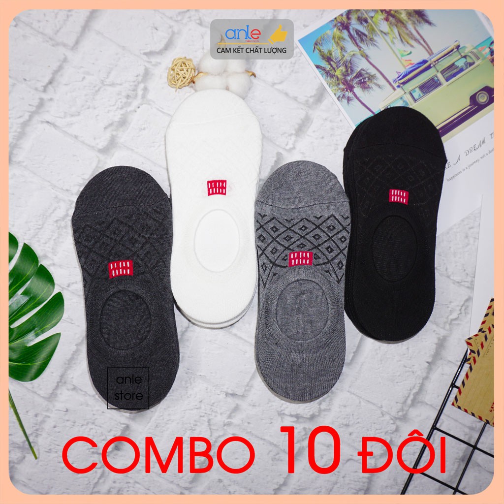 Set 10 Đôi Vớ Lười Tất Hài Cotton Modal hàng hiệu xuất Nhật khử mùi thấm hút mồ hôi đóng túi Zip cao cấp  - Anle Store