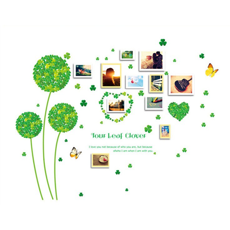 COMBO 4 bộ decal dán tường Hoa dán trang trí phòng khách - phòng ngủ (inbox shop chọn mẫu)