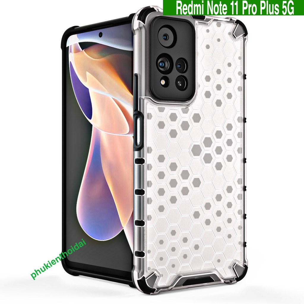Ốp lưng Redmi Note 11 Pro Plus 5G / Note 12 Turbo / Poco F5 kiểu dáng tổ Ong chống sốc chống va đập mạnh