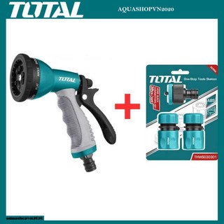 Combo 1 đầu phun 3/4" thws010901 + 1 bộ 3 khớp nối nhựa 1/2" total thws030301
