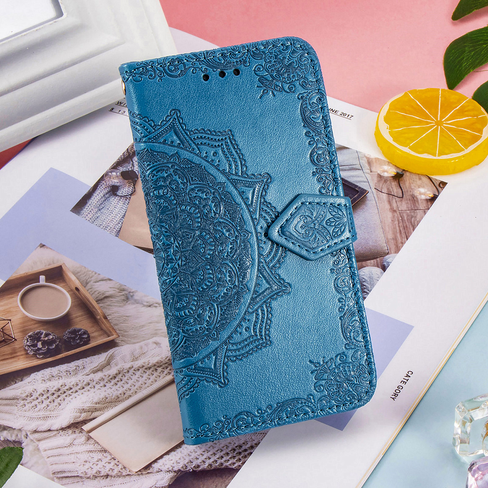 casing Xiaomi Redmi note 6 pro note 7 Mi Poco phone F1 max 3 8 lite 9 se play Phone case Mandala flower Bumper PU Flip Leather Protective Support Cover Wallet card slot blue pink gray purple green black Magnetic
