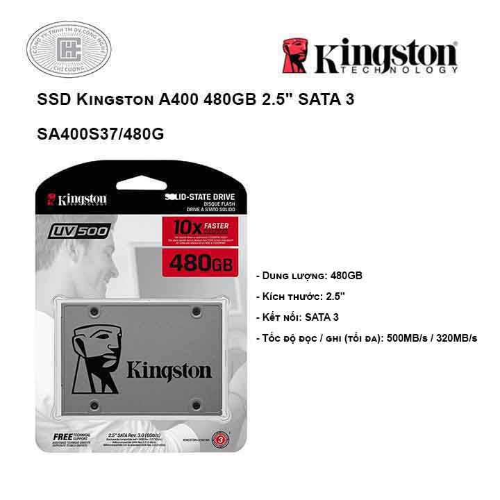 Ổ cứng SSD Kingston A400 960Gb 2.5" SATA 3.0 6Gb/giây (SA400S37/960G) - BEN