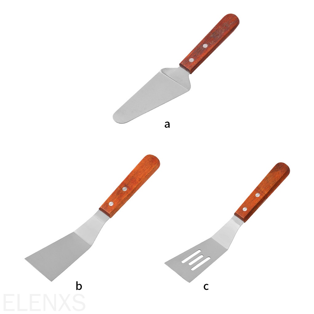 Xẻng Xúc Bánh Bằng Thép Không Gỉ Tay Cầm Gỗ Tiện Dụng