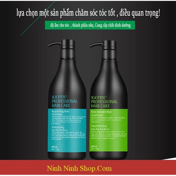 Cặp dầu gội xả Kafen Hoàn Hình 800ML | Phục Hồi Tóc Hư Tổn, Tóc Nát, Tóc Yếu. Nhập khẩu và phân phối CTY ALYA