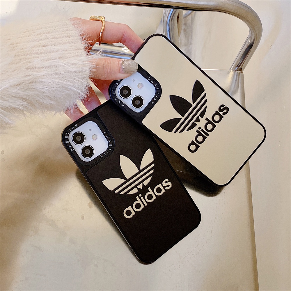 Ốp Điện Thoại Mặt Gương Chống Sốc In Logo Adidas Cho Iphone 13 12 11 Pro 11Pro Max 8 7 Plus X XS Max XR