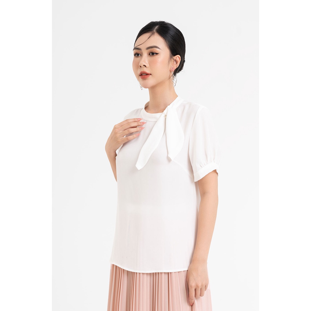 Áo Kiểu LAMER Phối Nơ Cổ L61B22H004
