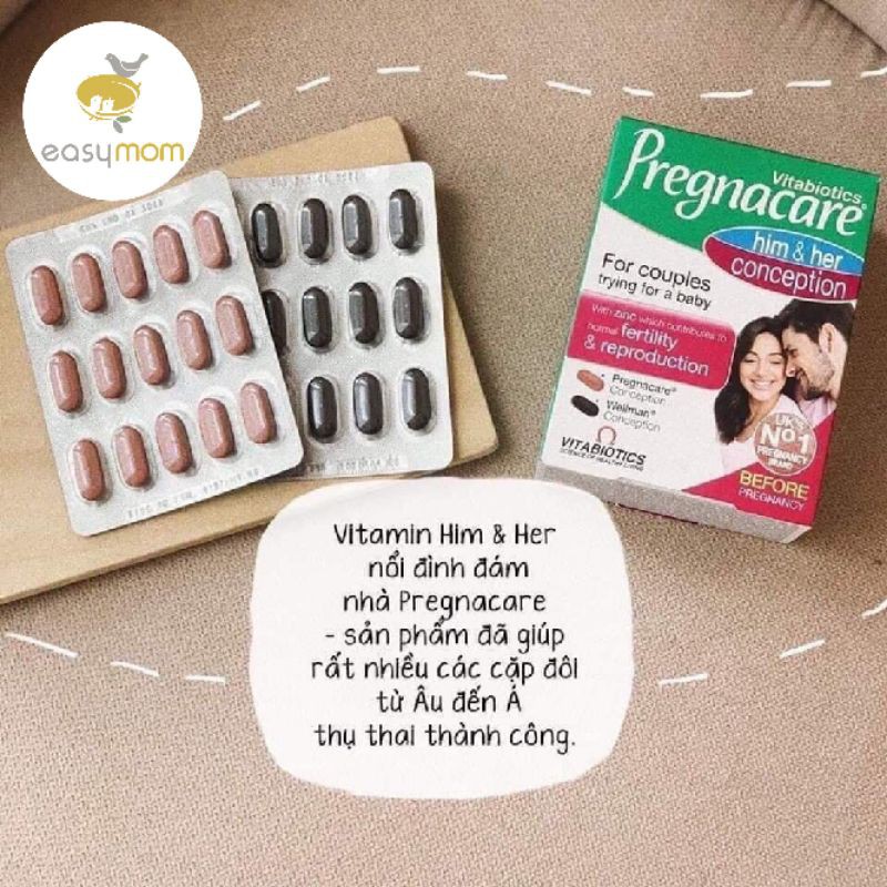 PREGNACARE HIM & HER GIÚP CHO BỐ MẸ THỤ THAI THÀNH CÔNG HÀNG NỘI ĐỊA ANH QUỐC