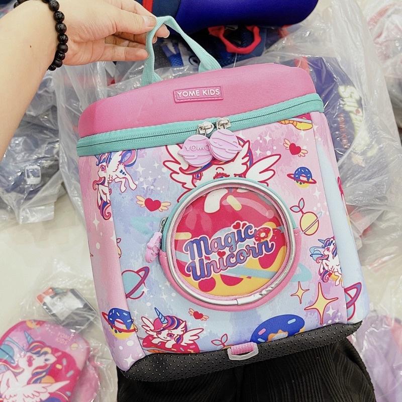 TNS - Balo cho bé   Yomie kids backpack-màu sắc dễ thương cho bé mẫu giáo, cấp 1-tone hồng