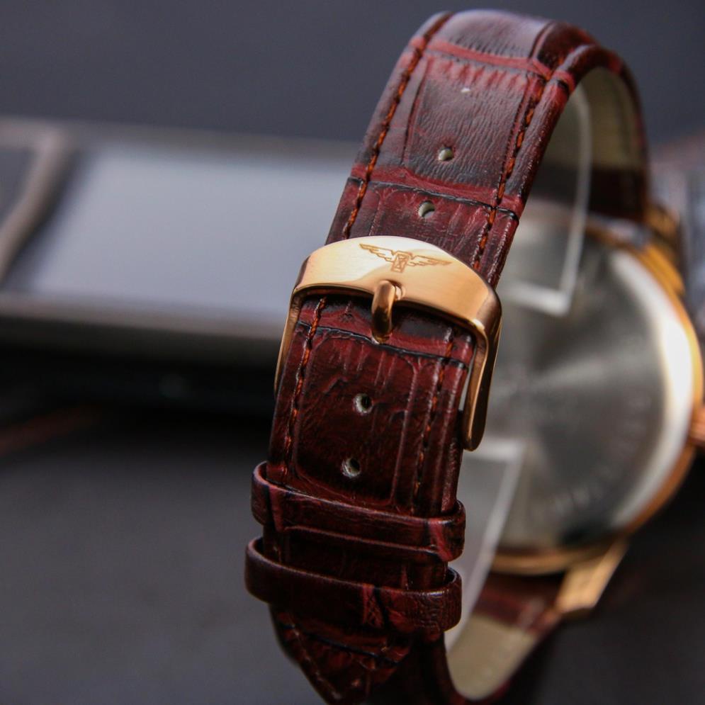 Đồng Hồ Nam LONG01W Máy Pin Kim Trôi - Dây Da Cao Cấp - Có Lịch Ngày - Bảo Hành 12 Tháng Trên Toàn Quốc