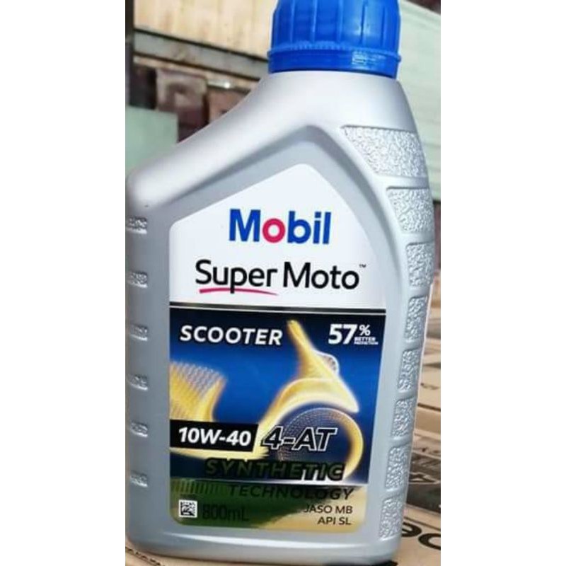 ] Nhớt cao cấp Mobil Super Moto Scooter 10w40 800ml -Nhớ Mobil nhập khẩu Singapore