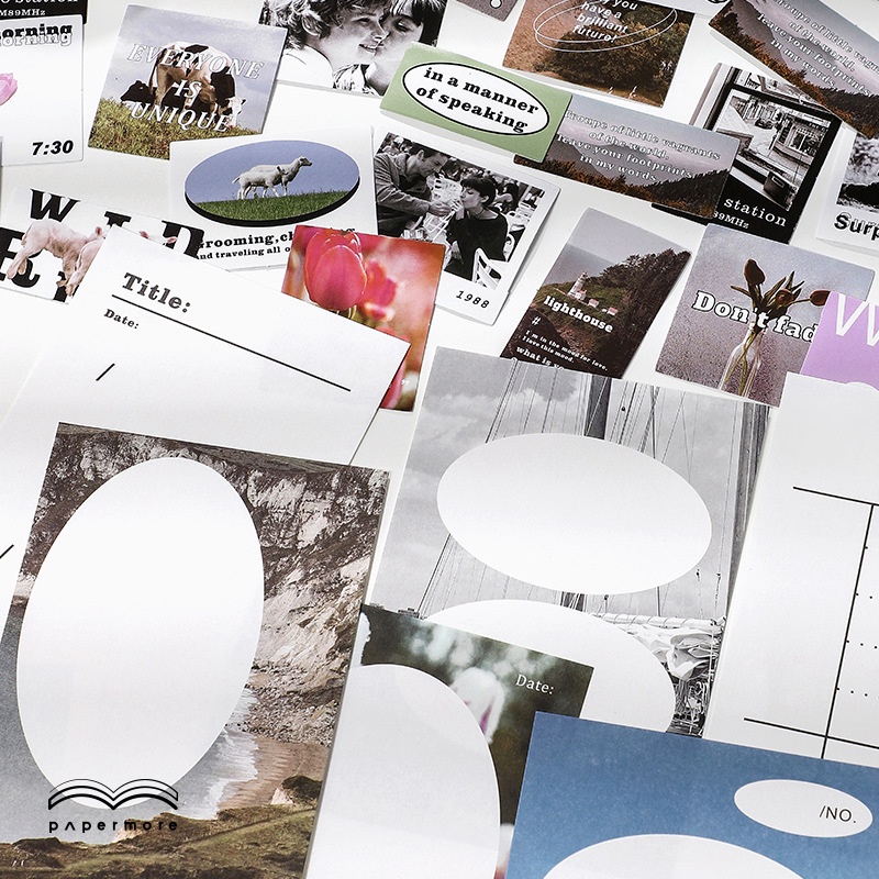 Set 40 miếng dán và giấy ghi chú trang trí sổ tay ghi kế hoạch tùy chọn họa tiết