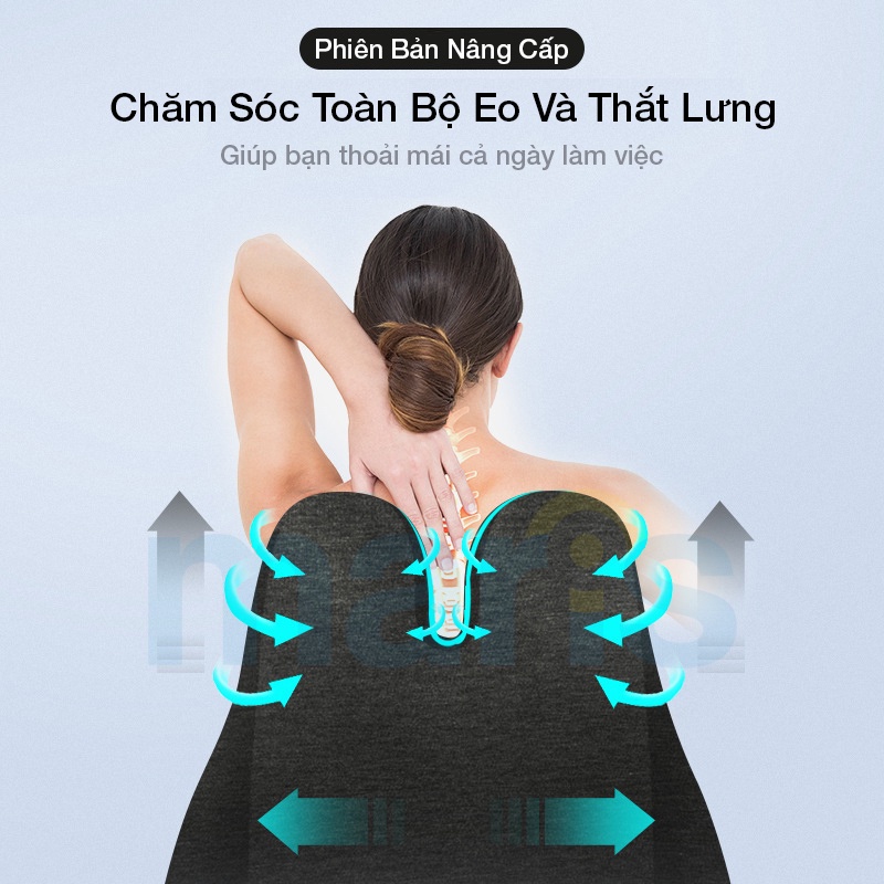 Gối Tựa Lưng Ghế Văn Phòng Cao Su Non MARIS Mr - 403 Công Thái Học Chống Đau Mỏi Thắt Lưng Size 43 x 39 x 16 Cm