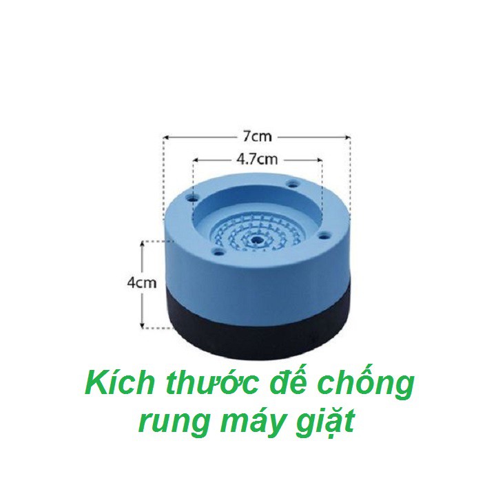 Đế chống rung máy giặt - Chân kê tủ lạnh đa năng ( set 4 miếng )